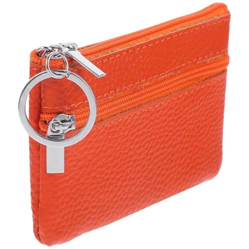 BESTYASH Leder Münzbörse Für Damen Mit Schlüsselanhänger Kompakte Geldbörse Für Reisen Organisator Für Schmuck Und Mehr Elegantes Design Aus Weichem Leder Für Sicheres Aufbewahren von BESTYASH