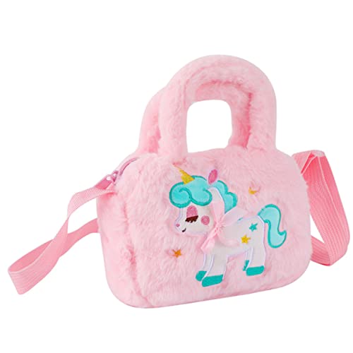 BESTYASH Einhorn-Tasche Umhängetasche für Teenager-Mädchen Taschengeschenk für Kinder Umhängetasche für Damen Handtaschen Einhorn-Umhängetasche Geldbörse für Kinder niedlich Plüschtasche von BESTYASH