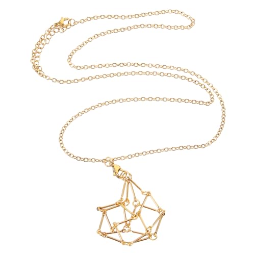 BESTYASH Einstellbare Metall Kristallsteinhalter Halskette Leichtes Retro Anhänger Geflochtenes Design Für Damen Schmuck DIY Accessoire Für Partys Und Alltag von BESTYASH