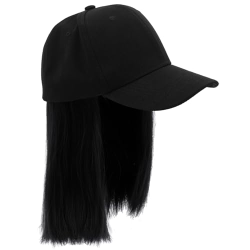 BESTYASH Einteilige Kurze Gerade Perücke mit Hut Damen Hitzebeständige Faser Atmungsaktiv Modisch Natürliches Aussehen Verstellbar als Fotorequisite und Make Up Zubehör von BESTYASH