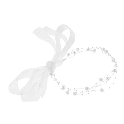 BESTYASH Elegantes Mehrschichtiges Halsketten-set Mit Perlenkette Und Spitzen-haarband Für Frauen Und Mädchen Braut-kopfschmuck von BESTYASH