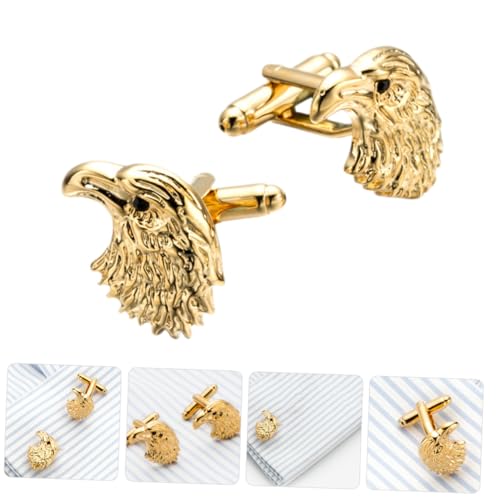 BESTYASH Elegante Goldene Manschettenknöpfe aus Robustem Metall Französische Hemdmanschetten Stilvolle Accessoires für Herrenanzüge und Smokings Geschenkidee für Besondere Anlässe von BESTYASH