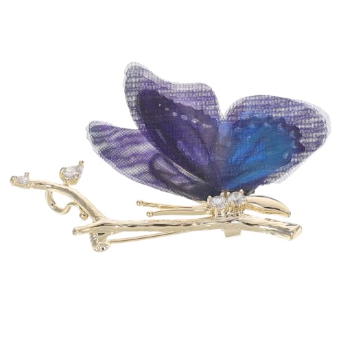 BESTYASH Elegante Schmetterling Brosche aus Buntem Organza mit Funkelnden Strasssteinen Leichte Robuste Modeschmuck-anstecknadel für Hochzeiten Brautkleider Schals und Cardigans von BESTYASH