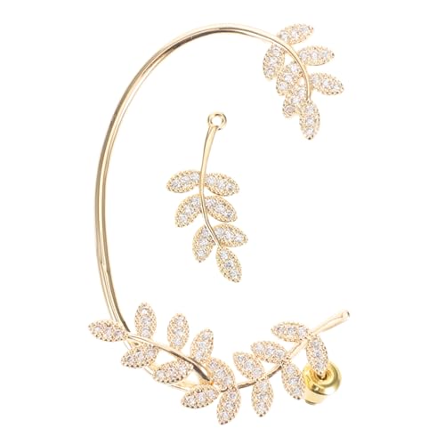BESTYASH Eleganter Baum Ohrstecker Rechte Ohr Manschette mit Zirkonia Modischer Metall Ear Cuff Zarter Schmuck für Frauen und Mädchen Natürlicher von BESTYASH