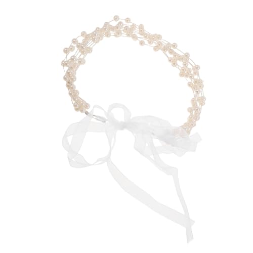BESTYASH Elegantes Perlen Braut-stirnband Silber Verstellbares Fake-pearl Haarband für Frauen Klassisches Hochzeits-haarschmuck Accessoire Vielseitiger Braut Haarschmuck für Party und von BESTYASH