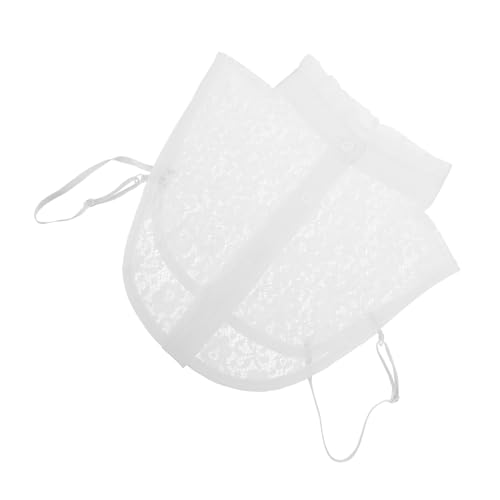 BESTYASH Fake Lace Shirt Collar Für Damen Abnehmbarer Und Vielseitiger Blusenkragen Elegantem Design Für Pullover Und Oberteile Weiß Mit Rüschendetails von BESTYASH