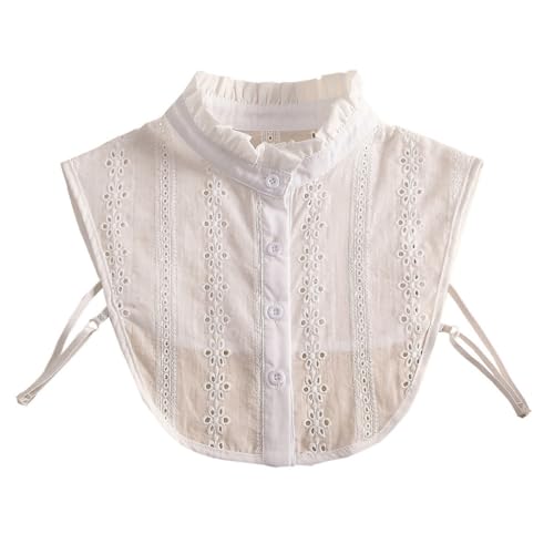 BESTYASH Falsches Kurzarm-strickjacke Für Rollkragenshirts Für Falsche Kragenspitze Halbes Hemd Mit Spitzenkragen Kunstkragen Für Bettwäsche Aus Baumwolle Weiß von BESTYASH