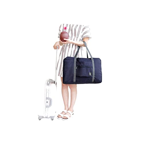 BESTYASH Faltbare wasserdichte Handtasche Für Damen Reißverschluss-Tote Für Reisen Sport Und Alltag Große Kapazität Leicht Und Langlebig Für Organisation Von Gepäck Dunkelblau von BESTYASH