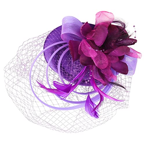 BESTYASH Fascinator Haarschmuck Für Frauen Abnehmbarer Clip Und Haarreif Eleganter Teeparty-hut Mit Federn Vielseitiges Accessoire Für Hochzeiten Und Feste von BESTYASH