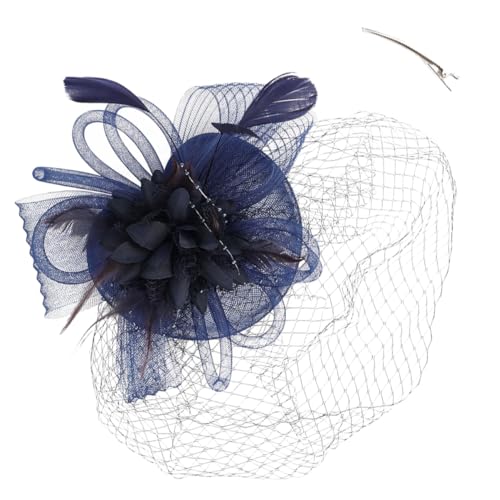 BESTYASH Fascinator Hut Mit Netz Und Federblume Für Hochzeiten Teepartys Und Haaraccessoire Für Damen Und Mädchen Für Besondere Anlässe Und Feiern von BESTYASH