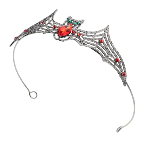BESTYASH Fledermaus Stirnband Kostüm Krone Fledermaus Haar Accessoire Halloween Strass Haarband Damen Prinzessin Krone Fledermaus Kronen Dekoration Fledermaus Haar Reifen von BESTYASH