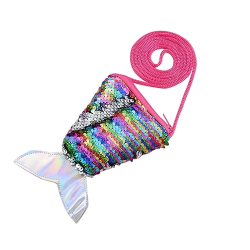 BESTYASH Meerjungfrauenschwanz Pailletten Geldbörse Für Frauen Tasche Mit Wechselgeldhalter Für Party Shopping Reisen Und Täglichen Gebrauch Mehrfarbig von BESTYASH