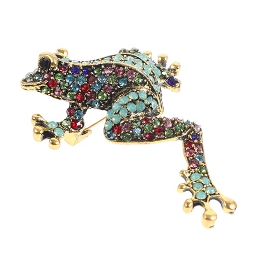 BESTYASH Frosch Brosche aus Langlebiger Modische Tier Anstecknadel mit Strass Vielseitige Kleidung und Rucksack Dekoration Wiederverwendbar und Robust für Damen und Mädchen von BESTYASH