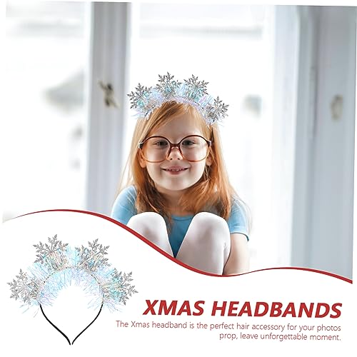 BESTYASH Glitzerndes Schneeflocken Haarband Damen Leichtes Weihnachts Stirnband Festliches Haarreif Dekoratives Winter Accessoire für Party und Alltag von BESTYASH