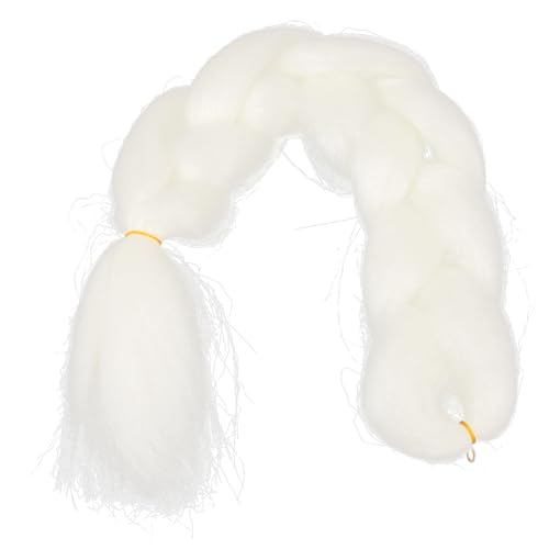 BESTYASH Glow in The Dark Braiding Hair Extensions Weiß Glühende Geflochtene Kunsthaar Zöpfe Damen Leicht Tragbar Für Auffällige Styles von BESTYASH