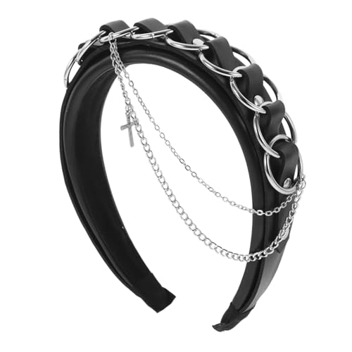 BESTYASH Gothic Punk Haarband Für Frauen Mit Ketten Nieten-details Für Festivals Cosplay Und Spezielle Anlässe Edgy Kopfbedeckung Für Einen Einzigartigen Look von BESTYASH