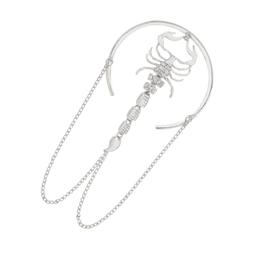 BESTYASH Rhinestone Scorpion Arm Cuff Armreif Damen Schmuck Verstellbar Punk Stil Ohrschmuck Für Frauen Als von BESTYASH