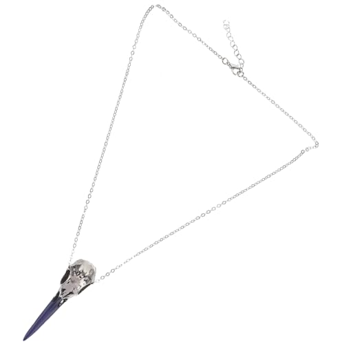 BESTYASH Gothic Vogel Knochenschädel Halskette aus Sicherer Legierung Kreativer Schmuck für Damen Halloween Party Club Einzigartiges für Freunde und Familie von BESTYASH