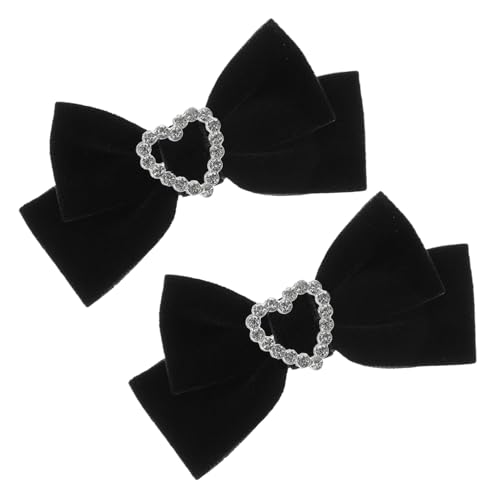 BESTYASH Haarschleifen Für Mädchen Velours Und Metall Rutschfest Rot Haarschmuck Für Kinder Haaraccessoires Für Mädchen von BESTYASH