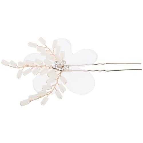 BESTYASH Einzigartiges Handgefertigtes Blumen-haarset Für Die Braut Mit Metallgabeln Als Hochzeitsschmuck von BESTYASH