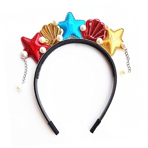 BESTYASH Haarreif Meerjungfrau Seestern Design Rotes Meerjungfrauen Kostüm Accessoire Leichtes Stirnband für Mädchen Party Karneval Strand Fest BESTYASH Haarreif Meerjungfrau Seestern Design Rotes Meerjungfrauen Kostüm Accessoire Leichtes Stirnband für Mädchen Party Karneval Strand Fest von BESTYASH