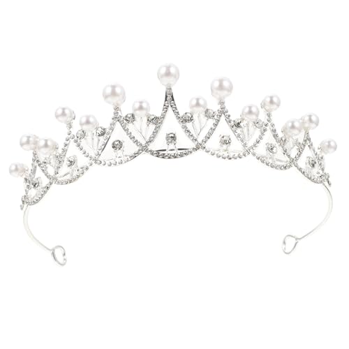 BESTYASH Haarreif mit Perlenkrone Mädchen Prinzessin Party Haaraccessoire Eleganter Stirnband für Geburtstagsfeier Festliche Kostümpartys und Hochzeitsdekoration von BESTYASH