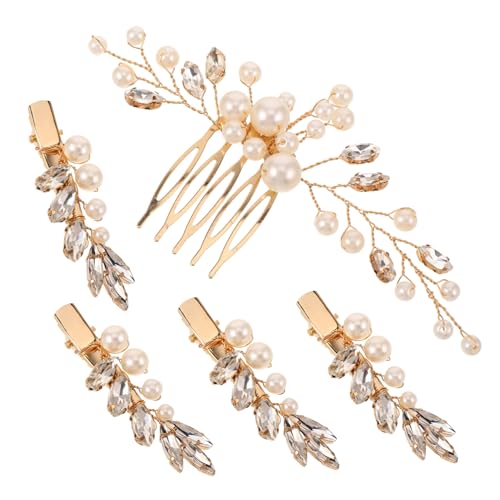 BESTYASH Haarschmuck Mit Haarkamm Und Haarnadeln Für Damen Hochzeit Und Party Handgefertigt Mit Strasssteinen Vintage Design Für Bräute Und Mädchen von BESTYASH