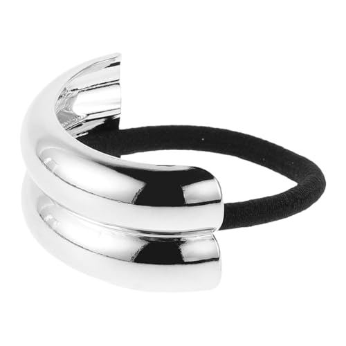 BESTYASH Haarschmuck Stirnband Diy Haarzopfringe Haarringe Haargummis Für Mädchen Haarring Aus Metall Haarmanschetten Pferdeschwanzmanschette Aus Metall Legierung Silver von BESTYASH