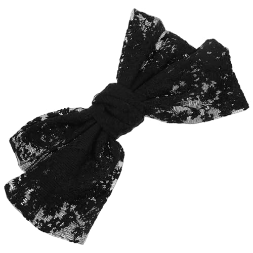 BESTYASH Haarschmuck aus Spitze Zubehör Bogen Knoten haarschmuck für damen Haarspangen mit Schleife Bezaubernde Haarspangen weiße Schleife für die Haare weißer Schleifenclip Stoff Black von BESTYASH
