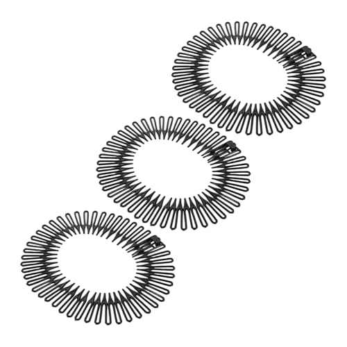 BESTYASH Haarschneidkarte Dehnbare Stirnbänder Frisierkämme Für Frauen Dehnbares Haarzubehör Haarkämme Mit Zähnen Haarstyling Runder Kamm Stylingkamm Für Männer Plastik Black von BESTYASH