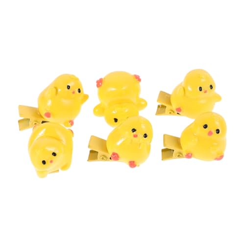 BESTYASH 6stücke Cartoon-haarspangen Form Eines Gelben Küken Für Mädchen Lustige Haarschmuck-accessoires Für Partys Alltagsoutfits Und Reisen Für Niedliche Frisuren von BESTYASH