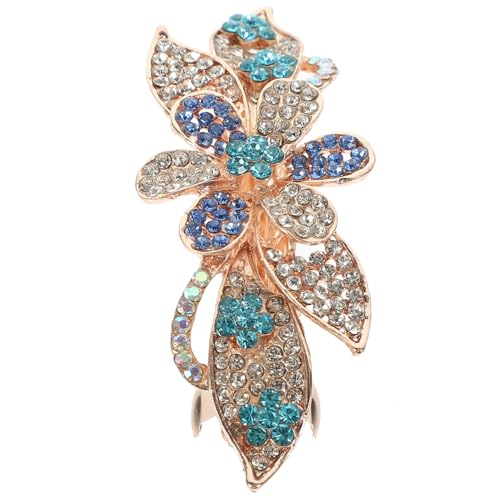 BESTYASH Haarspange Mit Schleife Und Strass-blumendekor Glitzernde Metallhaarspange Für Damen Haarschmuck Im Frühlingsmotiv Für Verschiedene Anlässe von BESTYASH