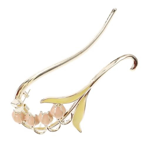 BESTYASH Glockenblume Haarspange Mit Drehung Haarklammer Für Feines Und Dickes Haar Haarspangen Mit Blumenmuster Für Damen Und Mädchen von BESTYASH