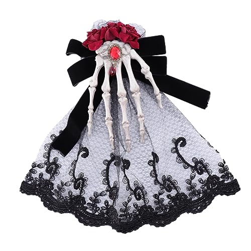 BESTYASH Halloween Headdress Skull Haarspange Mit Schwarzem Schleifen-design Für Festlichkeiten Und Partys Geeignet Für Mädchen Langlebig Und Komfortabel von BESTYASH