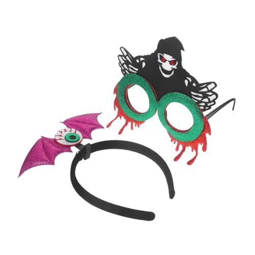 BESTYASH Halloween Stirnband Mit Brillenmotiv Festival Kopfschmuck Haarband Für Erwachsene Party Dekoration Und Fotoshootings von BESTYASH