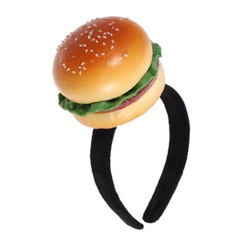 BESTYASH Hamburger Stirnband Aus Leichtem Schwammmaterial Für Party Cosplay Kopfbedeckung Haar Hoop Kostüm Accessoire Für Weihnachten Halloween Mottopartys von BESTYASH