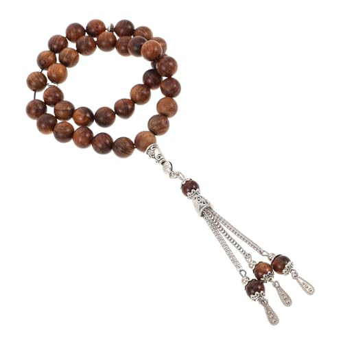 BESTYASH Handgefertigtes Holzperlen armband Große Holzperlen Komfortabel Natürlich Langlebig Middle Eastern Design Unisex Schmuck Ramadan Gebetsperlen Tasbih von BESTYASH