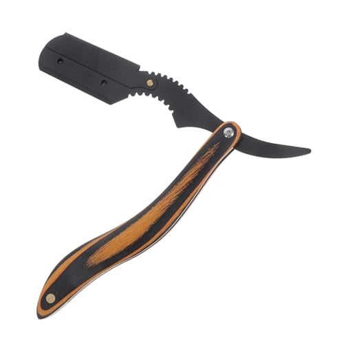 BESTYASH Handrasur Herren Rasiermesser aus Edelstahl mit Holzgriff Barber Razor Klingen Langlebig und Sicher für Glattes Hautschonendes Rasieren Unterwegs und Zuhause von BESTYASH