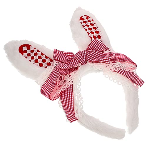 BESTYASH Haarband Mit Hasenohren Aus Plüsch Kaninchenohren Für Cosplay Halloween Geburtstage Stirnband Für Frauen Mädchen von BESTYASH
