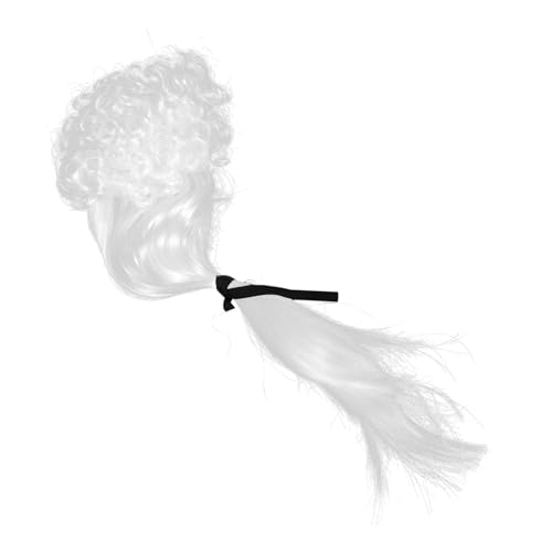 BESTYASH Herren Cosplay Perücke Weiß Lockige Synthetikperücke für Kostümpartys Barocke Gentleman Style Lange Curly Hair für Männer und Jungen BESTYASH Herren Cosplay Perücke Weiß Lockige Synthetikperücke für Kostümpartys Barocke Gentleman Style Lange Curly Hair für Männer und Jungen von BESTYASH