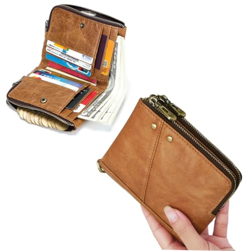 BESTYASH Herren Geldbörse RFID Khaki Echtleder Wallet mit Kartenfächern Münzfach Geldscheinfächern Multifunktionale Geldbörse für Männer für Reisen BESTYASH Herren Geldbörse RFID Khaki Echtleder Wallet mit Kartenfächern Münzfach Geldscheinfächern Multifunktionale Geldbörse für Männer für Reisen von BESTYASH