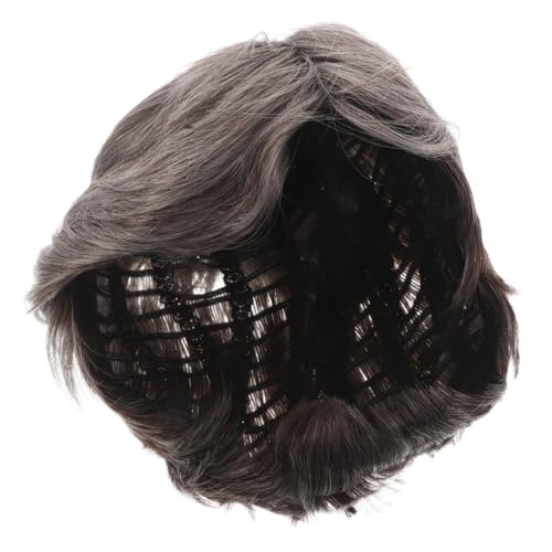 BESTYASH Herren Perücke Kurz Hitzeresistent Leichtgewichtige Synthetikperücke für Halloween Cosplay Alltag Mit Schrägem Scheitel Natürlicher Look von BESTYASH