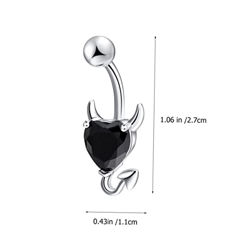 BESTYASH Herz Bauchnabelring Zirkonia Piercing Schmuck Allergiefrei Damen Party Festival Zubehör von BESTYASH