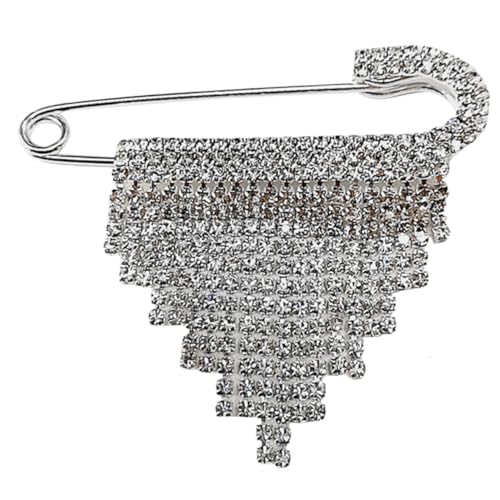 BESTYASH Herzförmige Brosche mit Zarten Strasssteinen und Quaste Elegante Anstecknadel für Damen Modische Corsage für Kleidung Rucksack und Festliche Outfits von BESTYASH