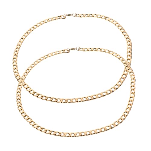 BESTYASH Edelstahl Halskette Mit Anhänger Gold Hip-hop Schlüsselbeinkette Metallkette Halsschmuckkette Für Partys Und Accessoires von BESTYASH