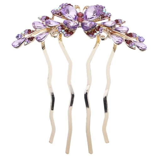 BESTYASH Strass Haarkamm Clip für Vintage Haarschmuck für Hochzeiten Brautjungfern Mädchen 4-Prong Haarnadel Eleganter Kopfschmuck BESTYASH Strass Haarkamm Clip für Vintage Haarschmuck für Hochzeiten Brautjungfern Mädchen 4-Prong Haarnadel Eleganter Kopfschmuck von BESTYASH