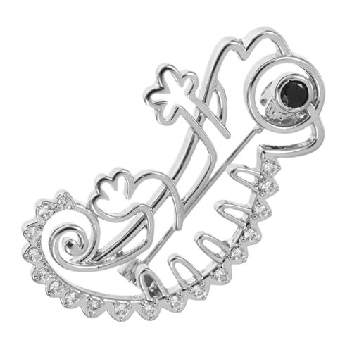 BESTYASH Hohlgefertigte Chamäleon Brosche aus Metall mit Zirkonia Eleganter Ansteckpin für Anzüge Mäntel und Blusen Unisex Accessoire für Damen und Herren Vielseitig für Alltag und Festtage von BESTYASH