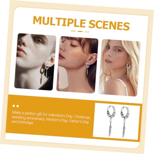 BESTYASH Hoops Earrings mit Drachenmuster Anhänger Modische Statement Creolen Schmuck für Damen und Herren Stilvolle Kostümohrringe Auffällige Hängende Ohrringe für Alltag und Besondere von BESTYASH