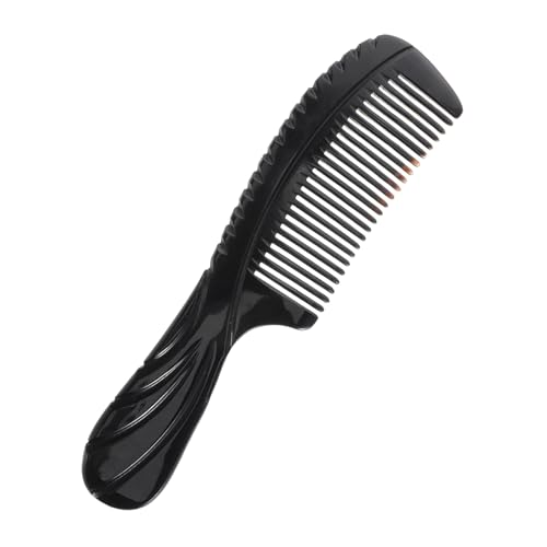 BESTYASH Hornkamm Stabiler Kopfhautkamm Schwanzkamm Für Haare Stylingkamm Für Männer Tragbarer Kopfhautkamm Reisekamm Mit Breiten Zähnen Handkamm Antistatischer Massagekamm Black Hörner von BESTYASH