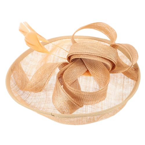 BESTYASH Retro Braut Hut Netzschleier Elegantes Kopfstück Für Hochzeiten Und Festliche Anlässe Khaki Romantisches Design Für Frauen von BESTYASH